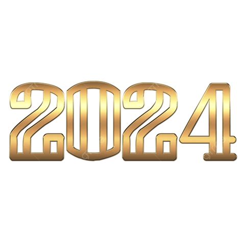 Efeito Ouro 2024 Números Transparentes Png Números De Ouro 2024