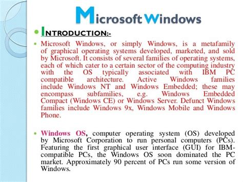 Introduction To Ms Windows