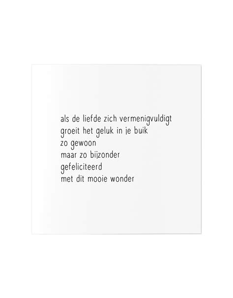 Wenskaart Met Gedicht Zwangerschap