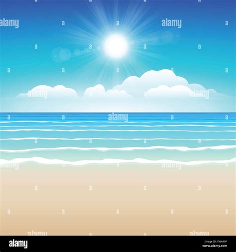 seascape vector illustration paradise beach stock vector image and art alamy