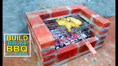 How To Build Bricks Bbq Grill At Home Build Barbeque Homemade Craft