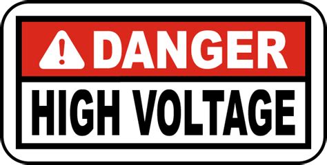 Danger High Voltage Label Save 10 Instantly