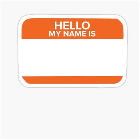 Hello My Name Is Sticker For Sale By Myaurba Redbubble