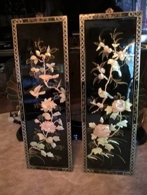 Chinese Wall Panels Birds In Paradise Set Of 2 Etsy In 2021 Chinese