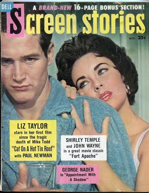 Screen Stories Magazine October 1958 Liz Taylor Paul Newman Jean