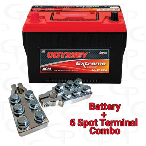 Odyssey Extreme Series Battery Odx Agm34 W Gp Machined Terminals Gp