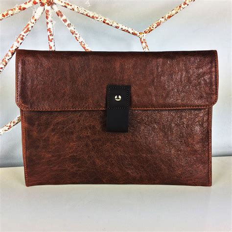 Brown Leather 11 Inch Macbook Air Case By Debbie Macpherson Atelier