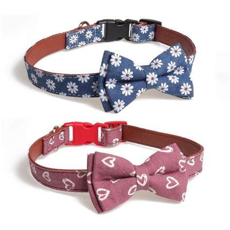 Small Dog Bow Tie Collar Soft Cotton For Pet Puppy Cat Chihuahua French