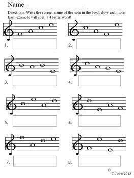 This is a great resource in learning how to read music. Music Worksheets: Treble Clef Note Reading Music Assessments Lines/Spaces