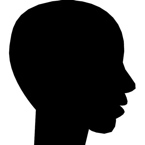 Head Side View Black Silhouette Of Male Bald Shape Vector Svg Icon
