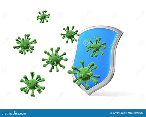Shield Protect Form Viruses And Bacteria Cells Isolated Coronavirus