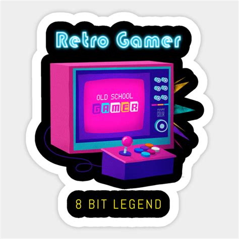 Retro Gamer Logo 1 Retro Gamer Pegatina Teepublic Mx