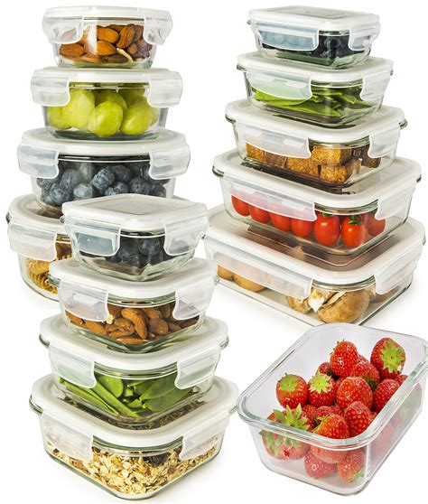 Glass Storage Containers With Lids Glass Food Storage Containers Airtight Ebay