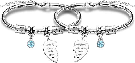 Jmimo Bff Bracelets For 2 Girls Best Friend Bracelets Friendship Ts