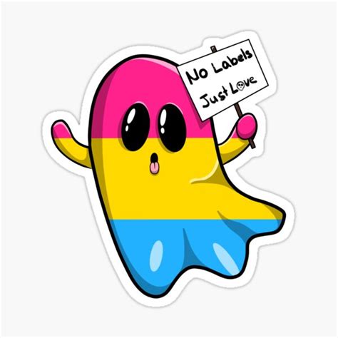 Pansexual Pride Flag Ghost Sticker For Sale By Necropenguin Redbubble