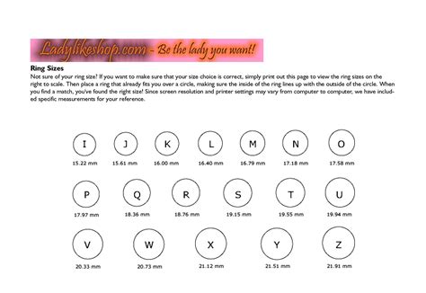 Ring Size Chart Online Printable Printable World Holiday