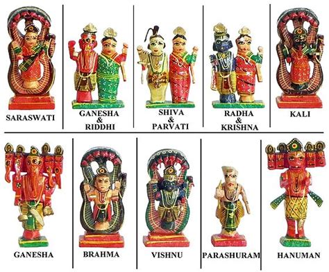 Hindu Gods And Goddesses Kondapalli Doll