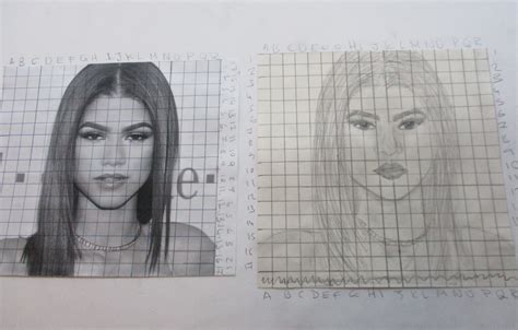 Tonal Drawings Of Portraits Using The Grid Method