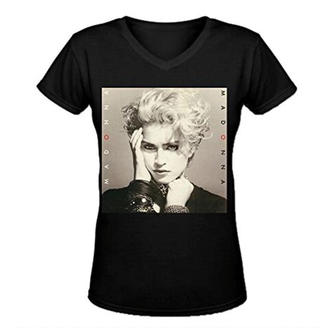 Bunny Angle Digital Direct Printed Madonna Madonna World Tour Women V Neck Tee Shirt