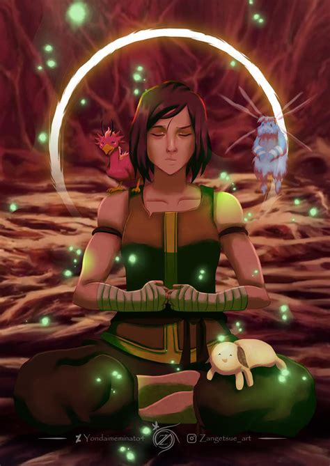 Korra Meditating Earth Kingdom Outfit By Yondaimeminato4 On Deviantart