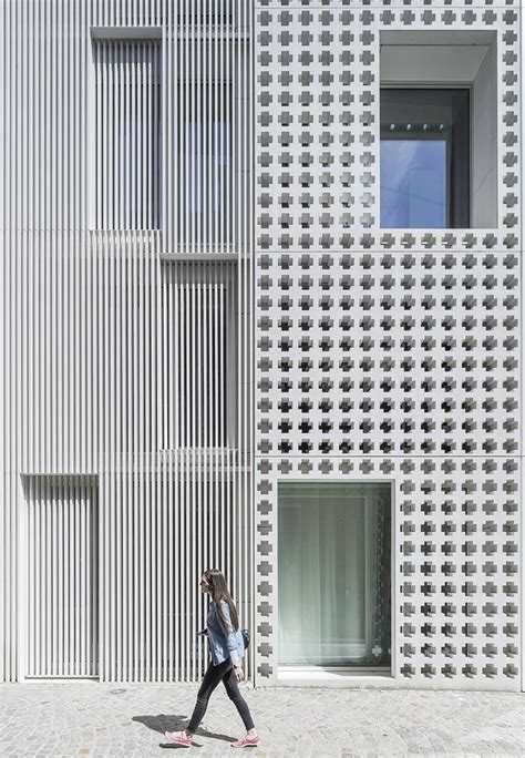 A Cross Pattern Covers This Facade Made From Precast Concrete Precast