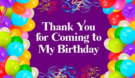 Best Thank You Messages For Coming To My Birthday Party Images And