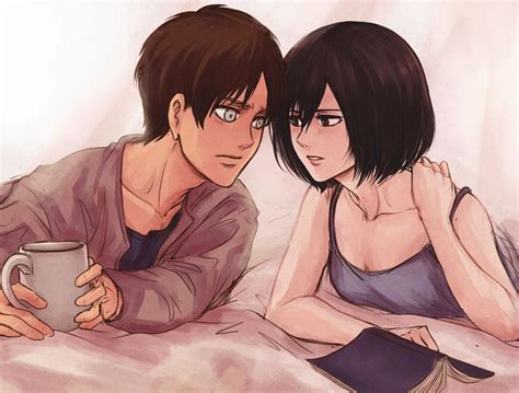 Eremika Attack On Titan Eren X Mikasa Lemon Kiss Eren Jaeger Mikasa X