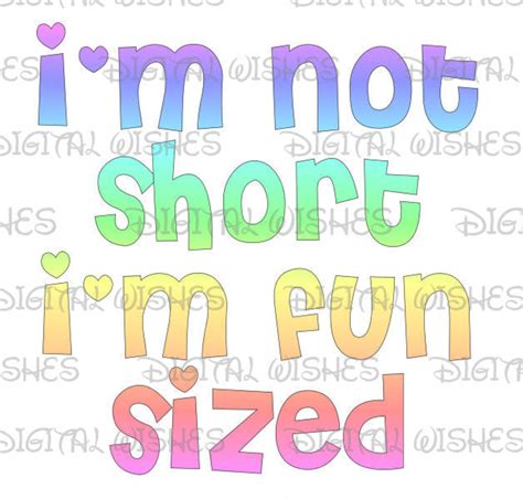 Im Not Short Im Fun Sized Rainbow Funny Clip Art Etsy