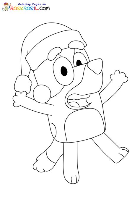 Bluey Christmas Colouring Pages Bluey Coloring Pages