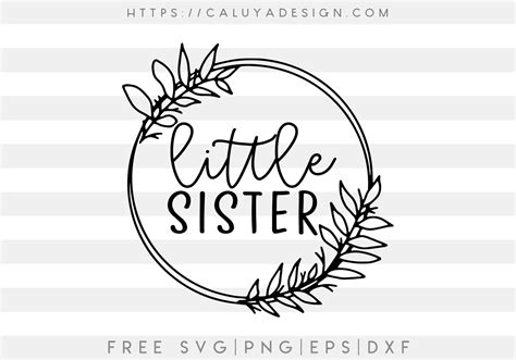 Free Little Sister SVG, PNG, EPS & DXF by Caluya Design