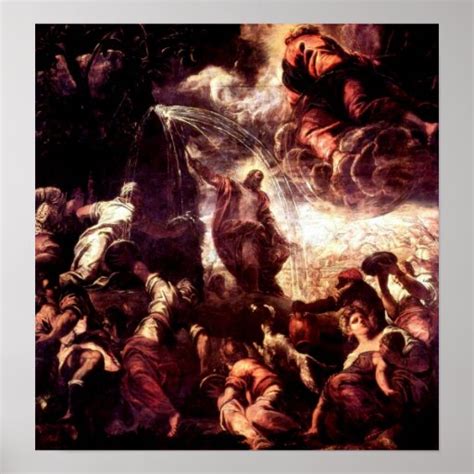 Moses Strikes A Rock To Get Water Poster Zazzle