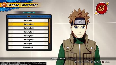 All Character Customization Creation Settings Naruto To Boruto