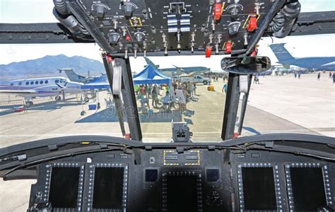 Dashboard Inside A Military Helicopter Stock Image Image Of Control