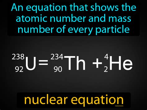 Nuclear Equation Definition Image Gamesmartz