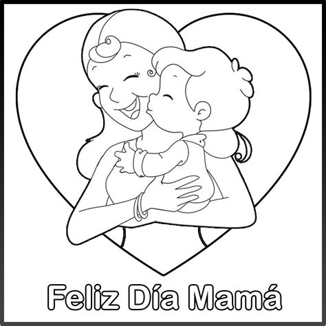 Feliz Dia Mama Para Colorear Imagenes De Amor Bonitas