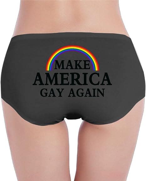 Amazon Com Make America Gay Again Rainbow Womens Low Rise Briefs