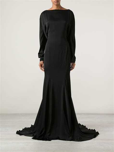 Plein Sud Long Length Evening Dress In Black Lyst