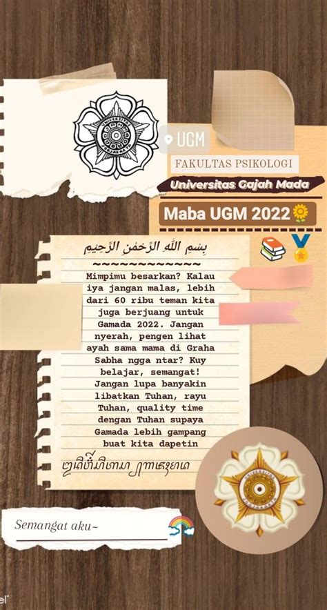 UGM Yogyakarta Wallpaper Aesthetic | Motivasi belajar, Kutipan pendidikan, Belajar