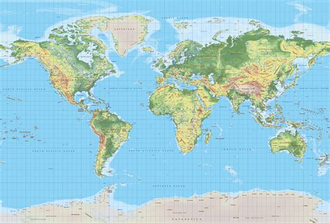 Topographic World Vector Map By Cartorical Thehungryjpeg