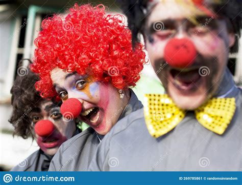 Crazy Circus Clowns Stock Image Image Of Happy Clowns 269785861