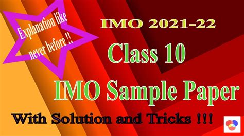 Imo 2021 22 Imo Class 10 Imo Sample Papers Class 10 Imo Syllabus