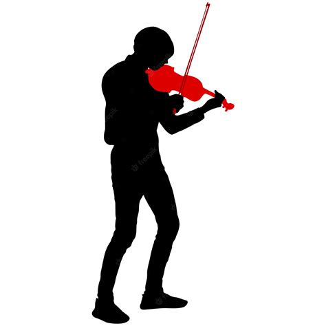 Premium Vector Silhouettes A Musician Violinist Playing The Violinon