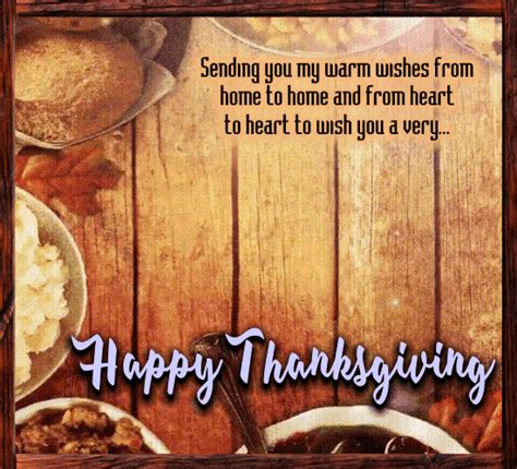 Warm Wishes On Thanksgiving Free Thanksgiving Images Ecards 123