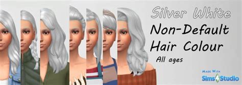 Silver White Hair Colour By Jeeep200 At Mod The Sims