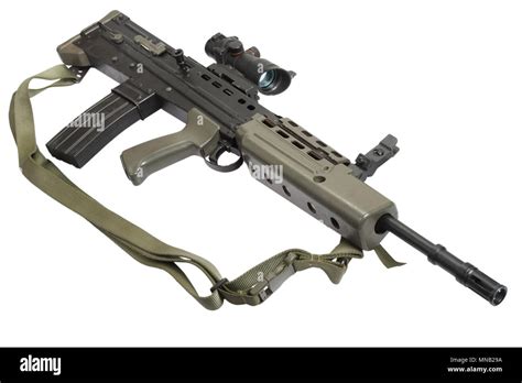Assault Rifle L85 Isolated On A White Background Stock Photo Alamy