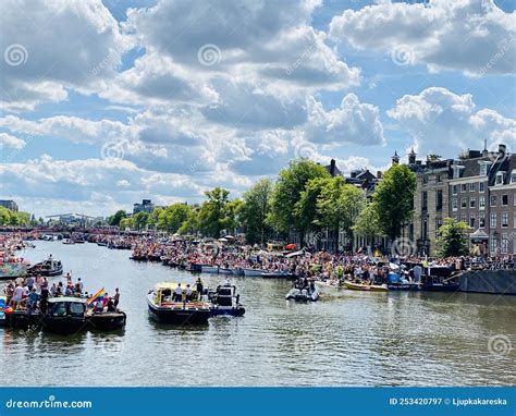 amsterdam canal parade 2022 editorial photography image of front travel 253420797