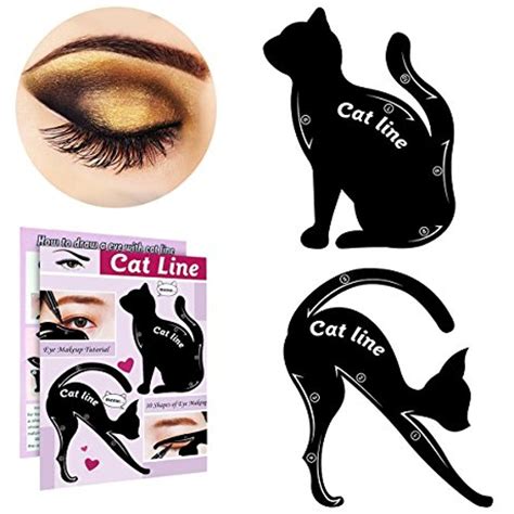 Ibeet Cat Eyeliner Stamp Stencil Kit Cat Shape Eye Shadow Guide