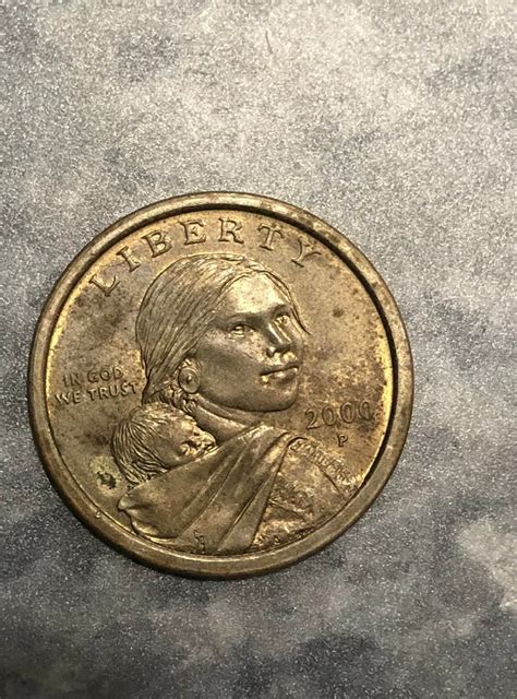 Vintage Very Rare 2000 P Sacagawea Gold 1 Us Dollar Coin Etsy