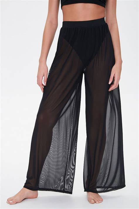 Sheer Mesh Swim Cover Up Pants Forever 21 Swim Cover Cover Up