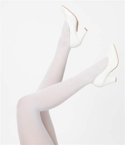 Pin By Amber On Nylons Opaque Tights White Tights Black Opaque Tights